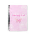 Blooming Soul Pink Spiral Notebook – Lined Journal with Butterfly Design